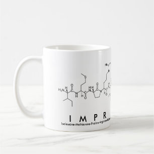 Imprinting peptide word mug