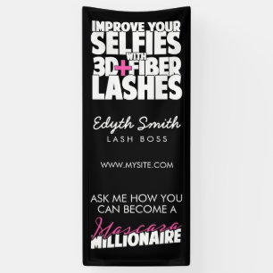 Improve your selfies with 3d + Fibre Lashes Banner