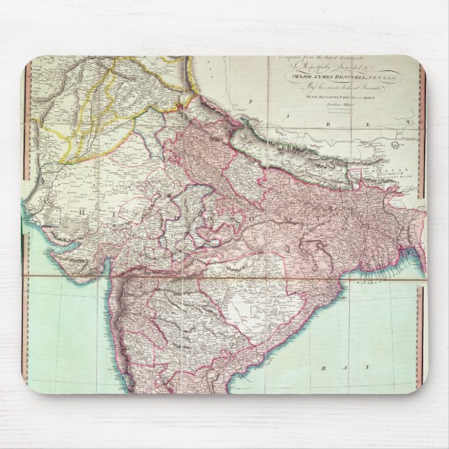 Improved Map of India published in London 1820 Mouse Pad (Front)