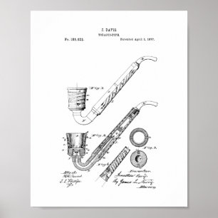 Improvement In Tobacco-pipes Patent Poster