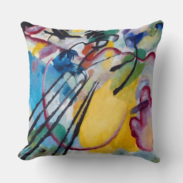 Improvisation 26, Rowing by Wassily Kandinsky Cushion (Front)