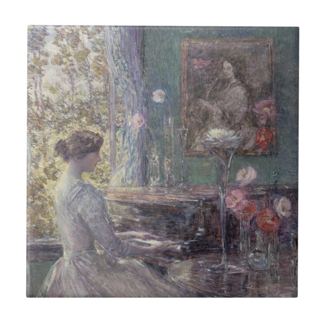 Improvisation by Frederick Childe Hassam Ceramic Tile (Front)