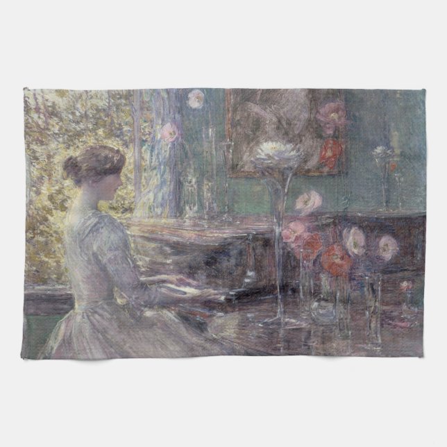 Improvisation by Frederick Childe Hassam Tea Towel (Horizontal)