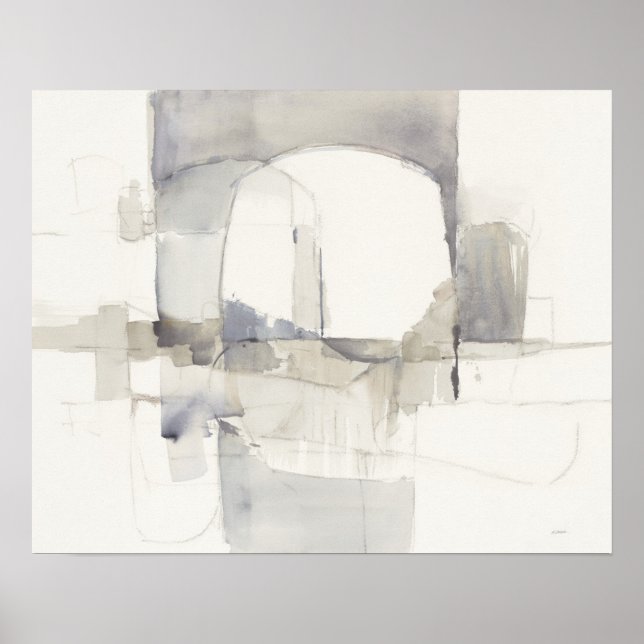 Improvisation I Grey Abstract Print (Front)