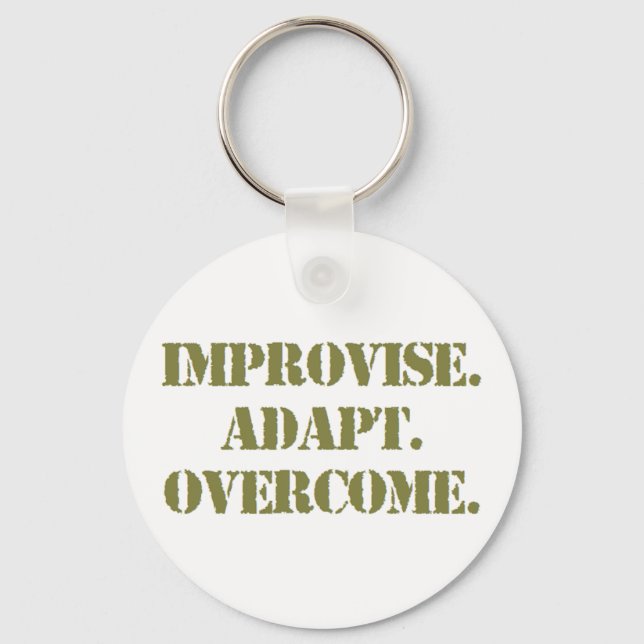 improvise adapt overcome key ring (Front)