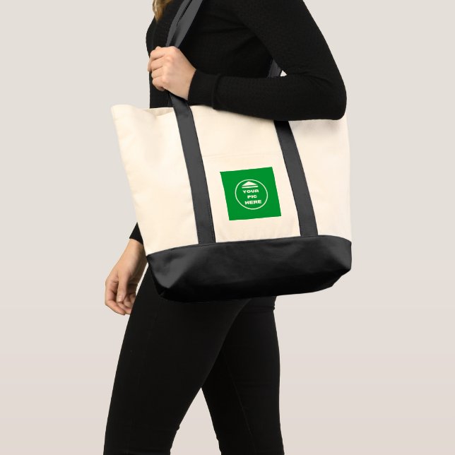Impulse Tote Bag - Add Your Image - Black (Front (Product))