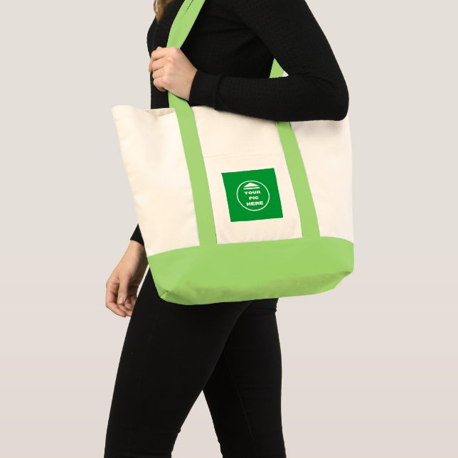 Impulse Tote Bag - Add Your Image - Lime (Front (Product))