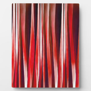 Impulsive Adventure Red Striped Abstract Pattern Plaque