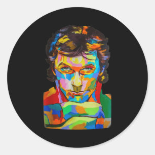 Imran Khan Rtrait Shirt Pti The New Pm Of Pakistan Classic Round Sticker