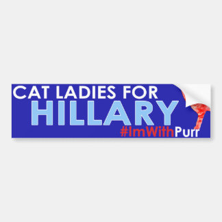 #ImWithPurr Cat Lady Pride Bumper Sticker