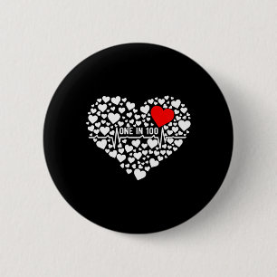 In 100 Chd Warrior Congenital Heart Disease Awaren 6 Cm Round Badge