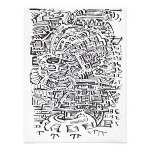 In a Between-place, india ink drawing  Photo Print