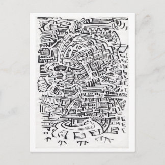 In a Between-place, ink drawing Postcard