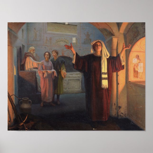 In a catacomb, 1900 poster (Front)