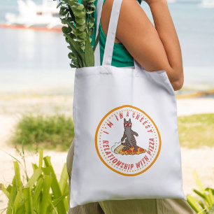 In a Cheesy Relationship with Pizza – Bold Tote Bag