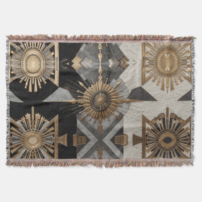 In A Class By Itself Deco Graphic Throw Blanket (Front)
