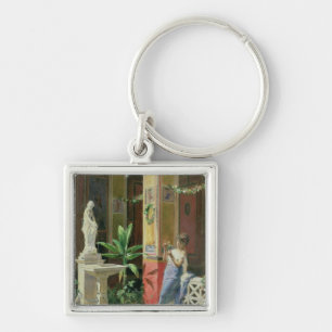 In a Courtyard in Pompeii, 1878 Key Ring