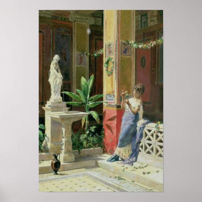 In a Courtyard in Pompeii, 1878 Poster (Front)