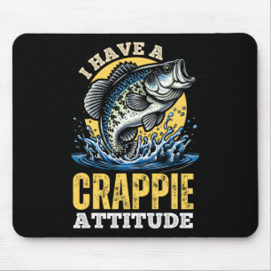 In A Crappie Mood Funny Fishing Retro Mouse Pad