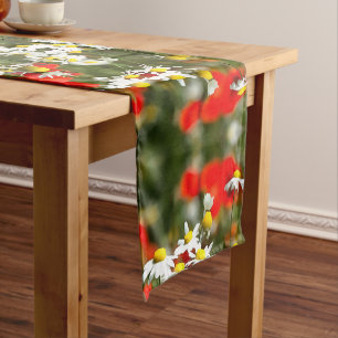 In A Field of Poppies Be A Daisy Short Table Runner