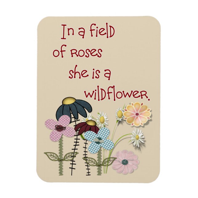 In a Field of Roses-- Magnet (Vertical)