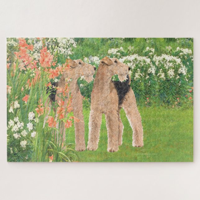In a Flower Garden Jigsaw Puzzle (Horizontal)