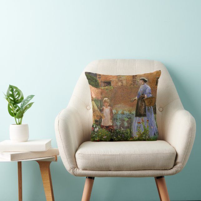 In a Garden at Cookham by George John Pinwell Cushion (Chair)