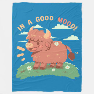 In a good MOOd Fleece Blanket