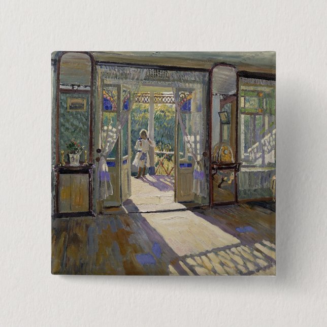 In a House, 1913 15 Cm Square Badge (Front)