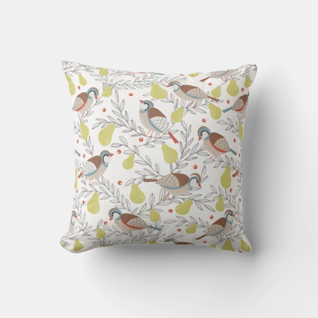 In a Pear Tree Cushion (Front)
