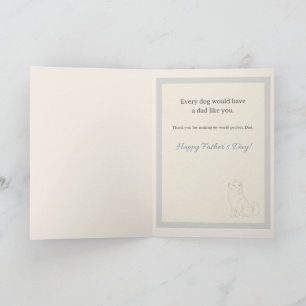 In a Perfect World Dog Father's Day Nordic/Pom Card