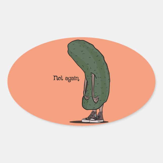 In A Pickle Oval Sticker (Front)