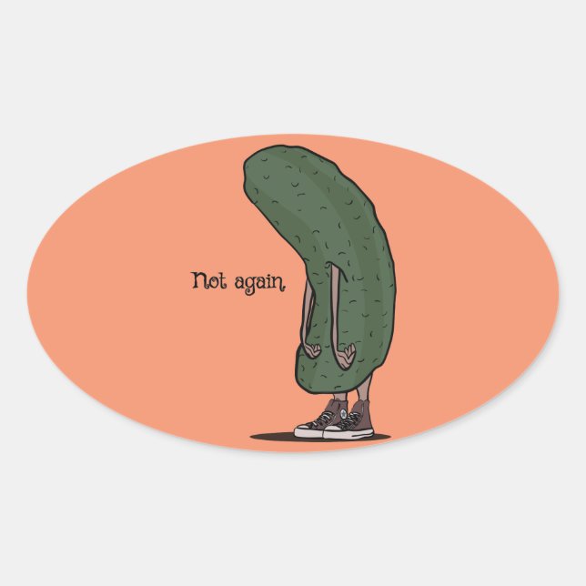In A Pickle Oval Sticker (Front)