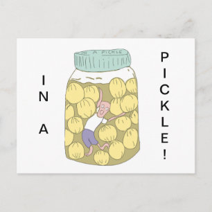In a pickle post card pickled onion lovers gherkin