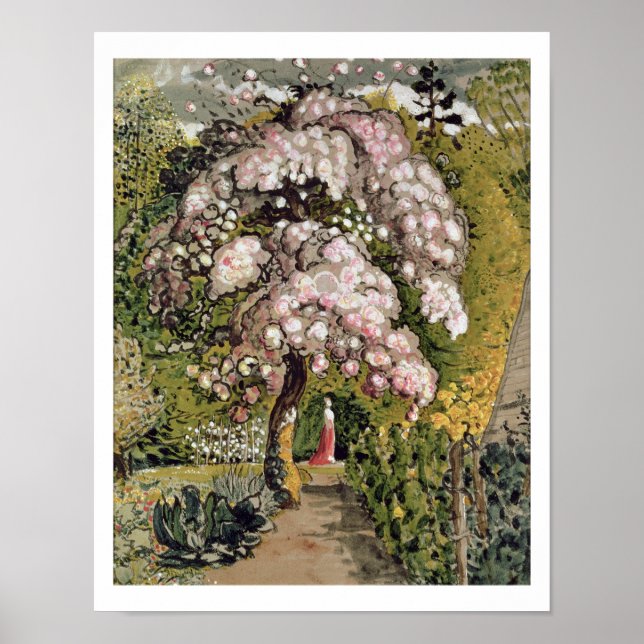 In a Shoreham Garden (w/c) Poster (Front)