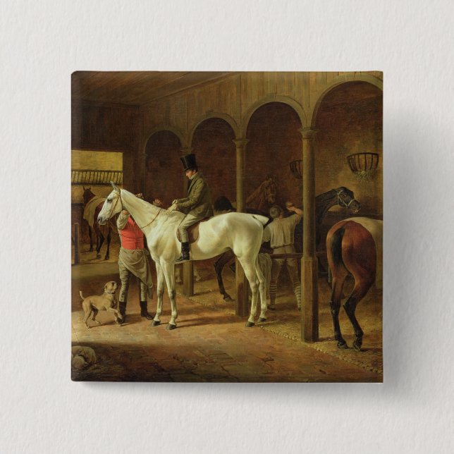 In a Stable 15 Cm Square Badge (Front)