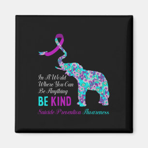 In A World Be Kind Support Suicide Prevention Awar Magnet