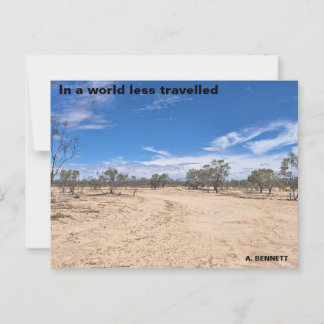 In a world less travelled postcard
