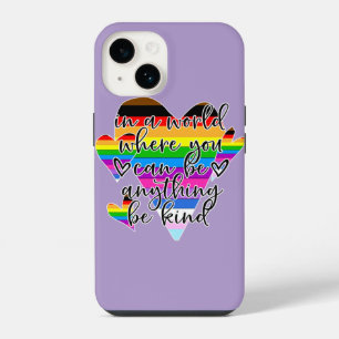 In A World Where You Can Be Anything Be Kind  iPhone 14 Case