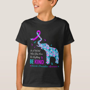 In A World You Can Be Anything Be Kind Teal & T-Shirt