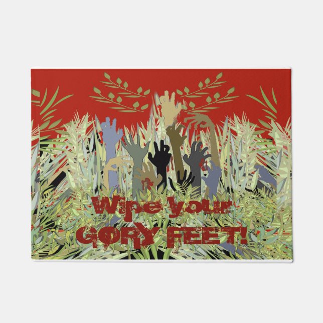 In A Zombie Garden Doormat (Front)