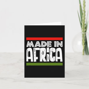 In Africa Black History African Afro Heritage Card