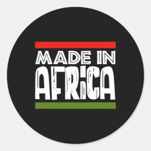 In Africa Black History African Afro Heritage Classic Round Sticker