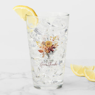In All Things, Give Thanks – Autumn Floral Bouquet Glass