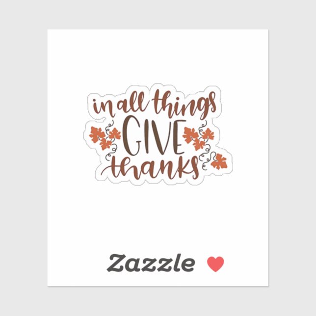 In All Things Give Thanks Thanksgiving Pumpkin  (Sheet)