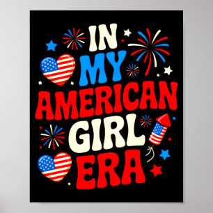 In american girl era retro 4th of july america poster