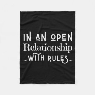 In An Open Relationship With Rules Fun Valentines  Fleece Blanket