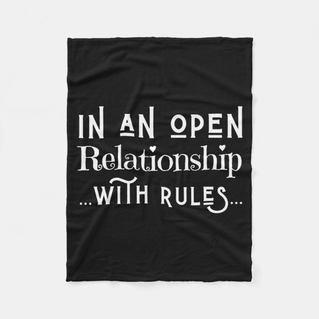 In An Open Relationship With Rules Fun Valentines  Fleece Blanket (Front)