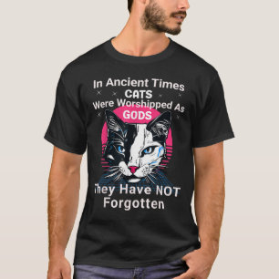 In Ancient Times Cats Were Worshipped As Gods Funn T-Shirt