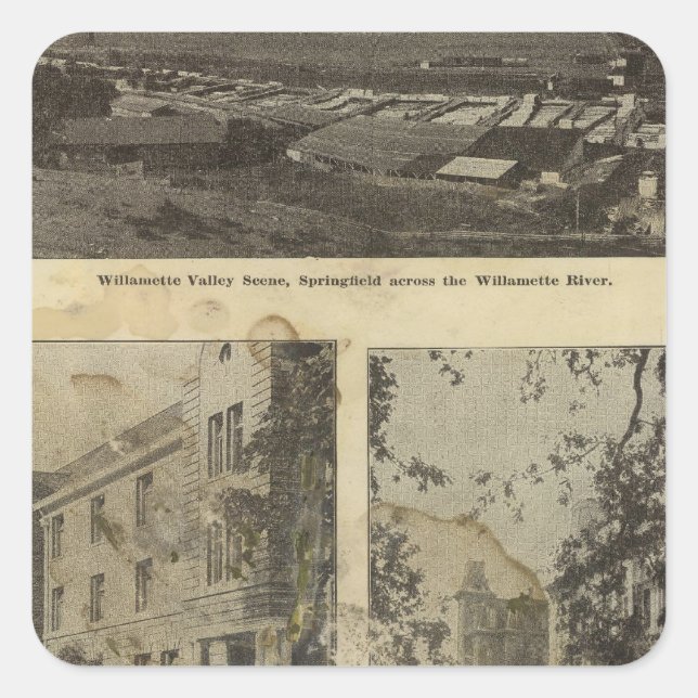 In and about Eugene, Oregon Square Sticker (Front)